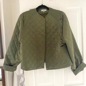 HORSES shell fall jacket - green, with tote